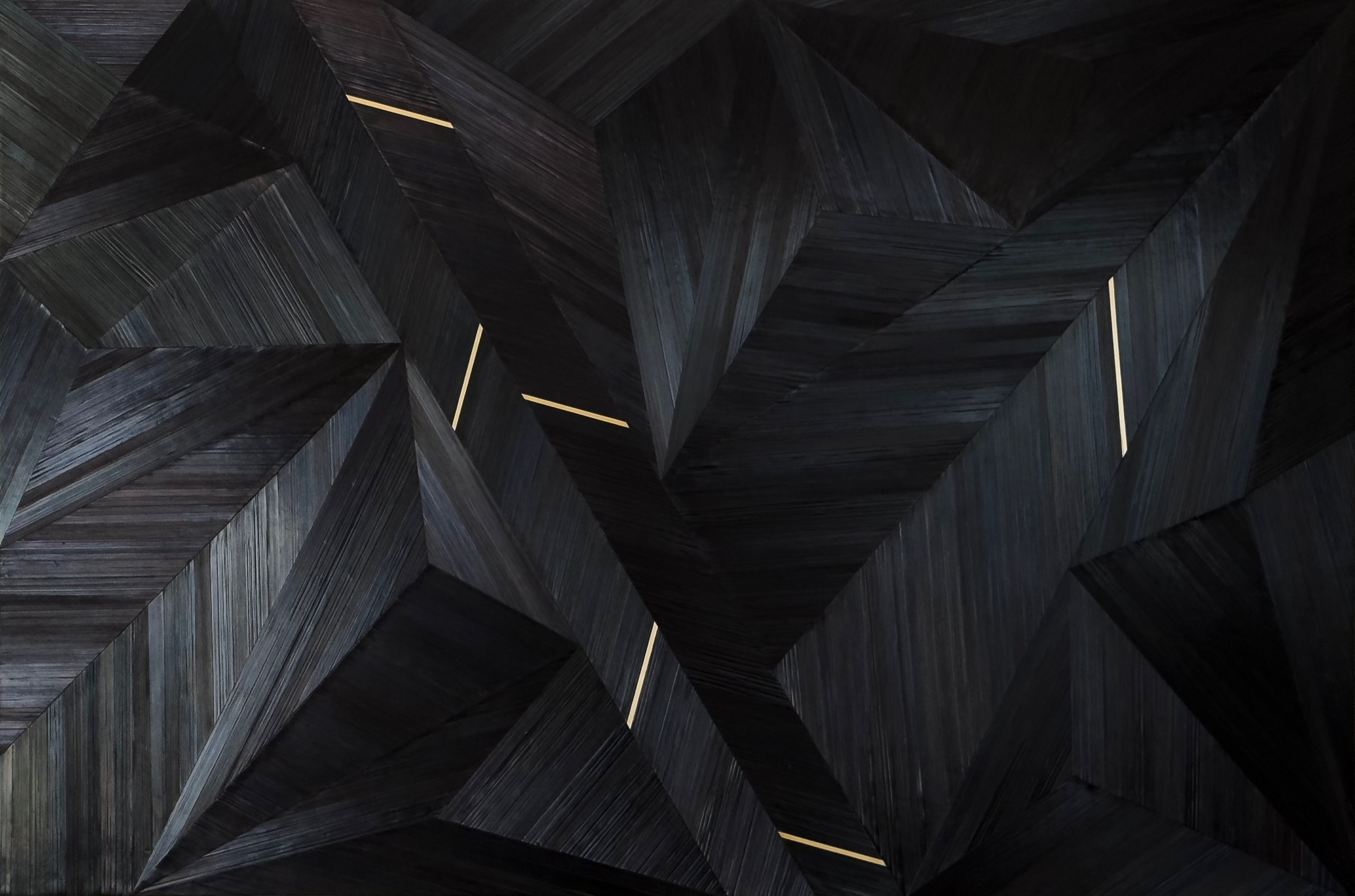 Whispers of Gold - Straw marquetry artwork